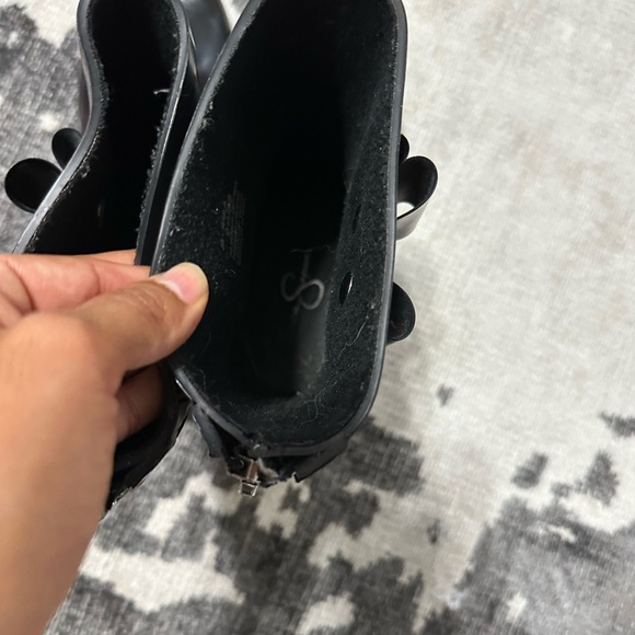 Jessica Simpson Raila Stylish Black Women's Boots with Bow Accent rain size 9 - Picture 5 of 11